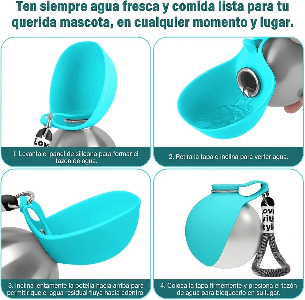 Botella de Agua Portátil para Perros