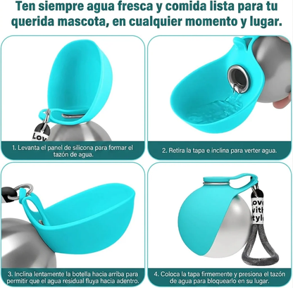 Botella de Agua Portátil para Perros