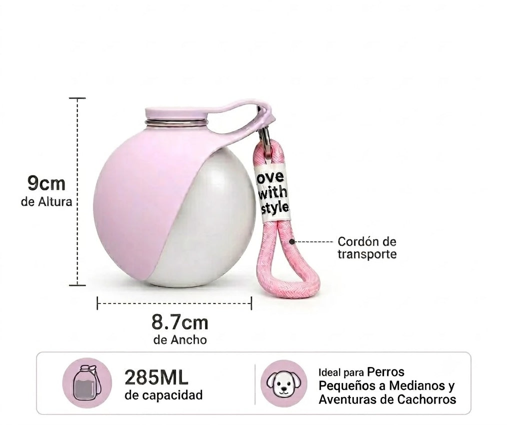 Botella de Agua Portátil para Perros
